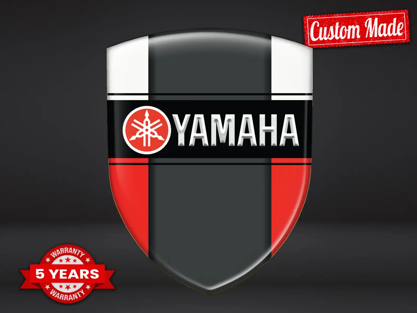 Yamaha Pegatinas Cúpula Resina Estilo Superior Insignias Cúpula